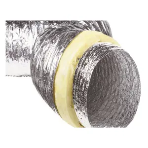 Isoking 2.25Inch Hvac Aluminium Glasswool Geïsoleerde Flexibele Duct Pijp