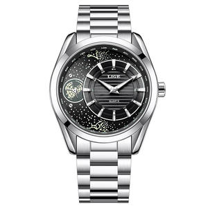 Custom Men's Business Fashion Quartz Watch Leather Band Glass Dial Waterproof Sports <b>Calendar</b> Dial Leisure Mechanical watches - Product Image 5