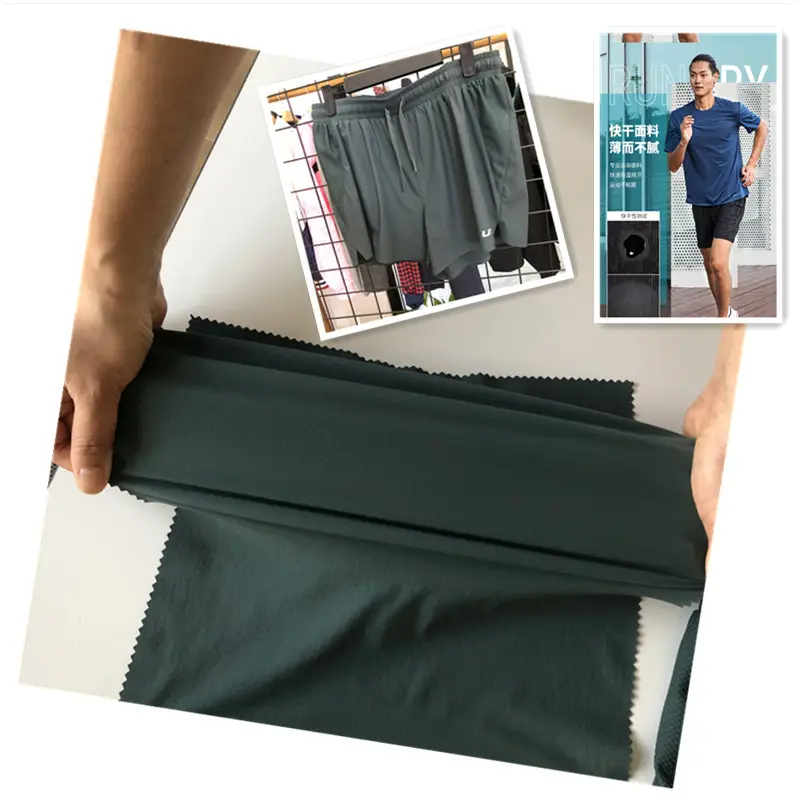 Tecido spandex 40d, tecido elástico de quatro vias para roupas esportivas e shorts