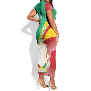 Vestido ajustado de manga corta personalizado del Día DE LA Independencia de Guinea Escudo DE ARMAS DE <span class=keywords><strong>Guinee</strong></span> - Product Image 3