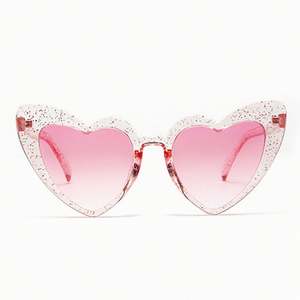 Lunettes de soleil œil de chat roses mignonnes et sexy pour femme, protection UV400, en forme de cœur, pour femme, vente en gros - Product Image 5