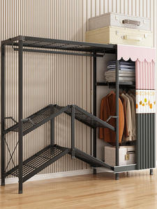 Armoire simple pliable, chambre à coucher, petit appartement, cadre en acier, armoires durables pour <span class=keywords><strong>location</strong></span>, montage facile, rangement - Product Image 2