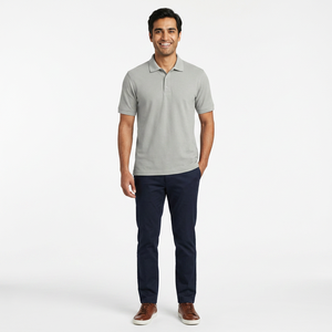 Polo homme de haute qualité 100% coton Logo brodé personnalisé Bon design Couleurs multi-solides avec étiquettes supérieures - Product Image 1