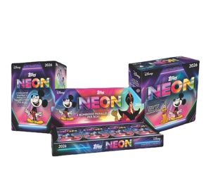 Lot de 20 boîtes en gros – Cartes de collection Topps Disney Neon 2026 (Hobby / Valeur / Mega Collection) – <span class=keywords><strong>Cadeau</strong></span> pour enfants – Boîte mystère – Jeu de cartes à collectionner - Product Image 1