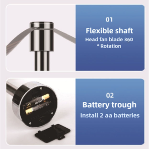 Ventilateur anti-mouches en stock avec 2 batteries, fonctionne plus de 30 heures, idéal pour les boucheries et les magasins de fruits - Product Image 3