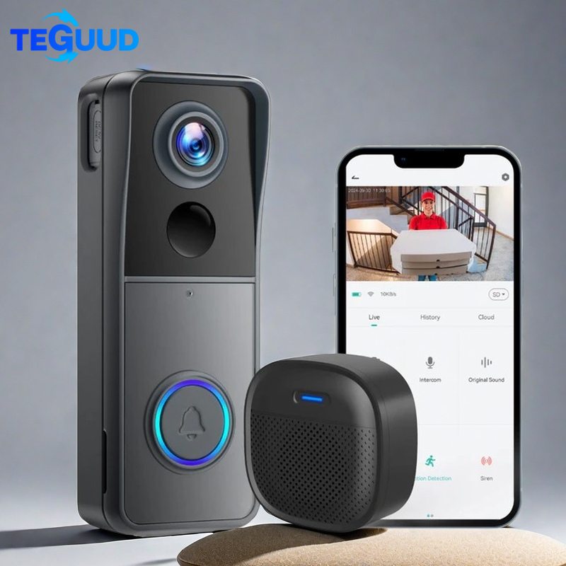 <strong>1080P</strong> HD Video <strong>Doorbell</strong> Intercom Night Vision Smart 2-Way Calling <strong>Doorbell</strong> <strong>Camera</strong> Waterproof Smart Wireless Door Phone