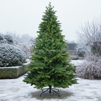 Sapin de Noël artificiel vert de haute qualité, personnalisé par le fabricant, en PVC+PE, avec lumières LED, résistant aux intempéries, écologique