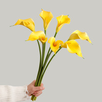Nieuwe Huisdecoratie Kunstmatige Oranje Wit Roze Paarse Kunstbloemen EVA Real Touch Calla Lelie Bloem