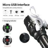 Lampe torche de chasse tactique LED L2 18650 aluminium étanche éclairage extérieur avec support de pistolet + interrupteur lampe rechargeable USB
