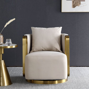 <span class=keywords><strong>Fauteuil</strong></span> <span class=keywords><strong>pivotant</strong></span> moderne et minimaliste en <span class=keywords><strong>tissu</strong></span>, avec accoudoirs métalliques, idéal pour salle à manger et <span class=keywords><strong>salon</strong></span>, mobilier de détente et de loisirs – Vente chaude - Product Image 4