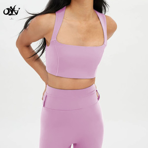 Bán Buôn Áo ngực thể Thao Tùy chỉnh nhẹ nhanh khô thoáng khí Thiết kế cổ vuông rỗng có độ đàn hồi cao - Product Image 6