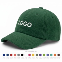 Gorras de Béisbol Personalizadas al por Mayor, Gorra de Forro Polar Cepillado Verde Bosque, Gorra Snapback de 6 Paneles con Logotipo Bordado, Gorras con Envío Directo, MOQ Bajo