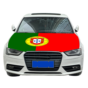 Drapeau national du <span class=keywords><strong>Portugal</strong></span> pour capot de voiture et couvercle de moteur 120x150cm Style sportif 87% Polyester + 13% Spandex Tissu Vente directe d'usine - Product Image 6
