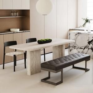 Modern Leather <b>Bench</b> Rectangular Standing Type <b>Shoe</b> Changing <b>Bench</b> For Adults And Elderly - Product Image 2