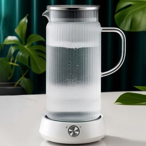 耐熱ガラス製水差し、蓋付き、冷蔵庫や飲み物用の大容量ジャグ - Product Image 2