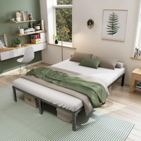 Cadre de lit en acier moderne pliable, portable, convertible, réglable et pivotant pour dortoir, base plateforme métallique, vente en gros pour hôtels et chambres