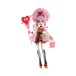 ตุ๊กตาคิวปิดอสเตเรียสุดน่ารักในชุดปาร์ตี้สีชมพูแดง ของขวัญวันเกิดสุดน่ากลัว พร้อมอุปกรณ์ตกแต่งธีมพลาสติก การ์ดเชิญ และลูกโป่ง - Product Image 1