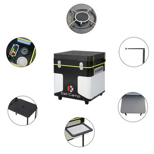 Nouvelle Cuisine Mobile en Acier pour <span class=keywords><strong>Camping</strong></span> en Plein Air, Portable, Pliable, avec Plaque de Cuisson Intégrée, Boîte d'Équipement pour Voiture de Tourisme en Autonomie - Product Image 2