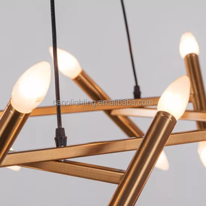 Moderno e minimalista Antenna a forma di staffa Led ristorante personalità Bar azienda Front negozio di abbigliamento da caffè lampadario lineare - Product Image 5