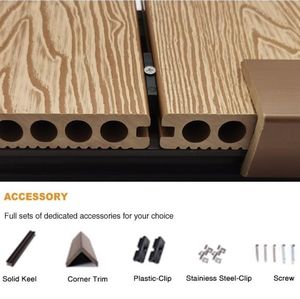 Plancher en composite bois-plastique SHENGCHENG pour terrasse, revêtement imperméable à l'eau, imitation bois, éco-responsable - Product Image 6