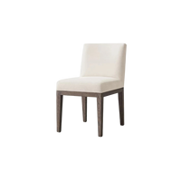 Table à manger rectangulaire en chêne, style luxe discret et minimaliste, avec base en bois massif, idéale pour les projets de villas haut de gamme