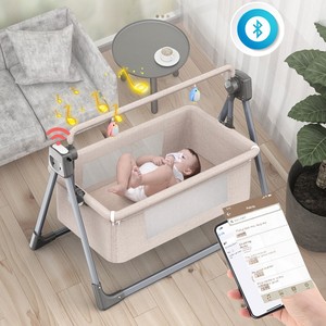 Cuna Eléctrica Multifuncional para Bebé en Oferta - Balanceo Silencioso Inteligente, Plegable y Portátil con Almacenamiento Seguro para Recién Nacidos de 0 a 36 Meses - Product Image 5