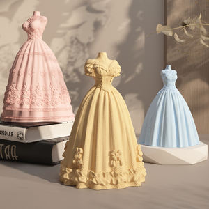 DM1035 DIY vestido <span class=keywords><strong>de</strong></span> novia molde <span class=keywords><strong>de</strong></span> silicona hecho a mano <span class=keywords><strong>Fondant</strong></span> <span class=keywords><strong>pastel</strong></span> para hornear encaje vestido <span class=keywords><strong>de</strong></span> <span class=keywords><strong>boda</strong></span> 3D vela moldes regalo del Día <span class=keywords><strong>de</strong></span> San Valentín - Product Image 1