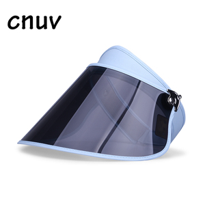 señoras mujeres moda visera tapa de pvc protección uv sombrero para el sol tapa transparente de alta calidad visera de sol - Product Image 6