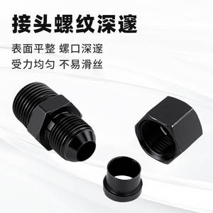 Adaptador de Conexión Rápida para Tubería Hidráulica, Rosca Macho Métrica de Acero al Carbono, Tratamiento de Oxidación Negra - Product Image 4