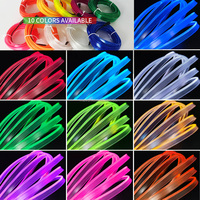 Fil lumineux EL flexible USB 5M monocolore pour voiture, éclairage d'ambiance, bande lumineuse décorative pour fête dansante