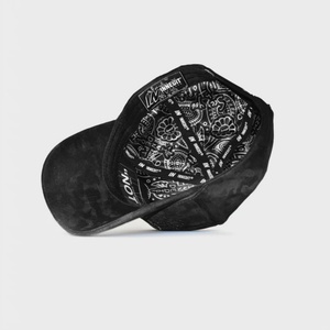Gorras Personalizadas Sombrero G5 INNEDIT Gorra de Béisbol de 5 Paneles de Gamuza Dobby con Bordado de Flores y Esqueletos Desgastados - Product Image 4