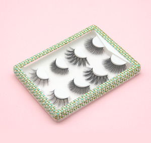 Pestañas postizas mullidas, respetuosas con el medio ambiente, a granel, de visón, pelo humano, venta al por mayor, 25mm - Product Image 2