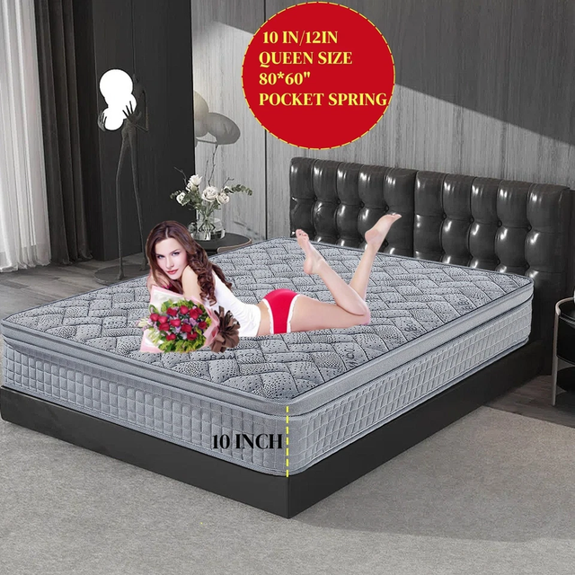 High Quality 8 Inch Memory Foam Hybrid Mattress Cooling Modern Design Home Furniture Hotel School Hospital Bedroom 10-year