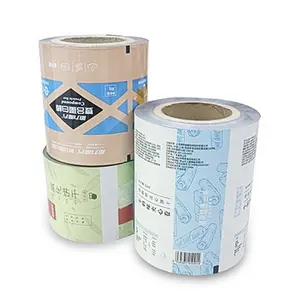Sigillatura a caldo personalizzata a buon mercato stampa snack packaging rotolo rotolo di pellicola sacchetti per uso alimentare
