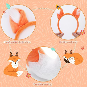 <span class=keywords><strong>ชุด</strong></span>คอสเพลย์สัตว์แฟนซี<span class=keywords><strong>ชุด</strong></span><span class=keywords><strong>หน้ากาก</strong></span>และหางสุนัขจิ้งจอกสีส้มพร้อมแถบคาดศีรษะจิ้งจอกสำหรับเด็กชุดคอสตูมฮาโลวีนสุนัขจิ้งจอก - Product Image 2