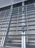 Marches d'escalier en acier inoxydable galvanisé à pression, type T1 sans nez de marche, pour bâtiment commercial