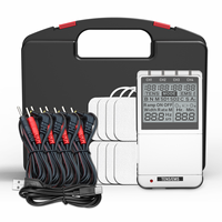 Appareil combiné TENS/EMS 4 canaux, 32 programmes, 100 niveaux d'intensité, stimulateur musculaire rechargeable en ABS, soulagement de la douleur, physiothérapie