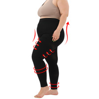 Collants de compression respirants et opaques pour femmes sans pieds 15-20 mmHg |   Style sportif pour soulager les douleurs et gonflements aux jambes