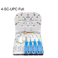 FTTH 4 Ports Cores SC LC FC Connecteur Drop Cable Mini ODF Prise Murale Intérieur ABS Fibre Optique Terminal Boîte de Distribution