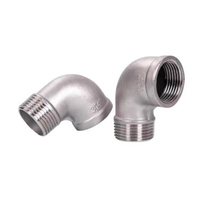 Кованый Женский Мужской Локоть сантехника 1/2 NPT BSPP BSPT из нержавеющей стали 304 / 316 уличный локоть
