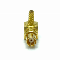 Connecteur de câble à sertir RF SMB-KW3, prise femelle à angle droit de 90 degrés, à clipser pour câble coaxial RG316