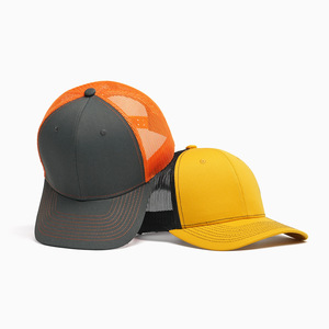 Trucker Hat Solid Color Mesh Breathable Unisex Baseball Cap Sunscreen Foldable Polyester Flat Brim - Product Image 5