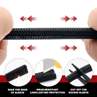 Funda Trenzada de PET Expandible Ignífuga, Protector de Cables de Poliéster Resistente a los Rayos UV para Cableado Electrónico
