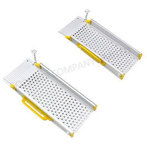 Rampe d'accès pour fauteuil roulant pliable antidérapante, rampe de seuil pliable portable en aluminium, fabrication avec certification CE - Product Image 2