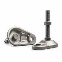 Pieds de nivellement robustes en acier inoxydable 304 avec trou de montage, pieds de machine réglables M12-M30 pour équipement industriel