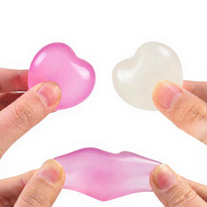 Maltose Photochromic Silicone TPE <b>Heart</b> Squishy Stress-Relief Slow-Rebound Release Ball Color-Changing Light Decompression Toy - Product Image 1