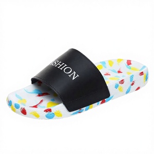 Sandalias de PVC con Diseño de Doodle a la Moda, Antideslizantes, para Verano, Uso en Exteriores, Punta Abierta, Suela de EVA - Product Image 3