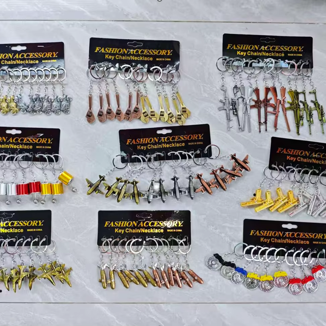 Wholesale Metal Stainless Steel Keychains:Guns, Airplanes,Wrenches,Motorcycles, Craft Key Rings Gifts,electric Bike Car Key case