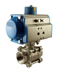 Vanne à boisseau sphérique pneumatique DN25 PN16 WCB à passage plein pour la régulation du débit d'eau dans les centrales électriques et les réseaux hydrauliques NA Air Actuat - Product Image 3