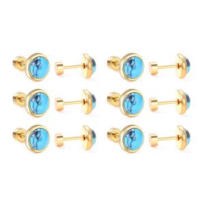 Pendientes de Acero Quirúrgico para Niños, Joyería Infantil, Pendientes de Oro - Product Image 2